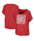 Women's Heathered Crimson Alabama Crimson Tide Fifth Sense Drawcord V-Neck T-shirt