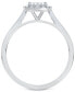 ფოტო #4 პროდუქტის Diamond Oval Halo Engagement Ring (5/8 ct. t.w.) in 14k White Gold
