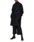 Фото #1 товара $499. Whistles Women's Wool Blend Lana Drawn Cocoon Coat Black L