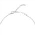 Silver necklace with white beads NCL112W