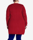ფოტო #2 პროდუქტის Plus Size Meadow Mews Cable Knit Cardigan Sweater
