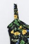Фото #7 товара Платье миди с цветочным принтом ZARA