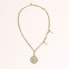 ფოტო #1 პროდუქტის 18K Gold Plated Freshwater Pearls with a Coin Pendant - Connie Necklace 17" For Women