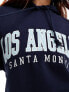 Фото #3 товара Stradivarius oversized Los Angeles hoodie in blue