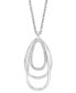 ფოტო #1 პროდუქტის EFFY® Diamond Multi Orbital 18" Pendant Necklace (1/4 ct. t.w.) in Sterling Silver