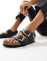 Фото #3 товара Birkenstock Milano big buckle sandals in black oiled leather