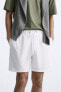 Linen - cotton bermuda shorts