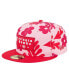 Men's Red Atlanta Hawks Palm Fronds 2-Tone 59FIFTY Fitted Hat Красный, 7 1/2 - фото #1