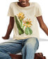 ფოტო #4 პროდუქტის Women's Cotton Watercolor Cactus Classic T-Shirt