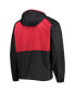 Men's Black, Scarlet Nebraska Huskers Flash Forward Hoodie Full-Zip Windbreaker Jacket