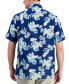 Фото #2 товара Рубашка Club Room мужская Noche с цветочным принтом на короткий рукав, льняная, создана для Macy's