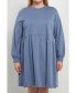 Фото #1 товара Plus Size Knit Unbalanced Seam Dress