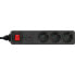 Фото #4 товара Удлинитель Inline Socket strip CEE 7/3 - 3-way - overvoltage protection - switch - black