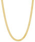 ფოტო #1 პროდუქტის Polished Herringbone Link 18" Chain Necklace (4mm) in 10k Gold