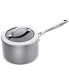 Фото #2 товара CTX 2 qt, 1.8 L, 6.25", 16cm Nonstick Induction Suitable Saucepan with Lid, Brushed Stainless Steel