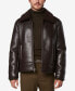 Фото #3 товара Men's Cadman Faux Leather Fleece-Lined Aviator Jacket