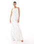 Фото #1 товара Mango metal gold straps maxi dress in white