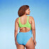 Women's Cut Out One Piece Swimsuit - Wild Fable Bright Green & Bright Blue XS