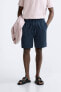 Viscose - linen bermuda shorts