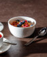 Фото #5 товара White Embossed Cereal Bowls, Set of 4