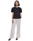 ფოტო #5 პროდუქტის Karl Lagerfeld Women's Embellished Short-Sleeve Blouse