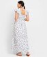 Women's Maternity Flutter Sleeve Maxi Dress