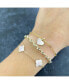 ფოტო #1 პროდუქტის Small Mother of Pearl Clover Bracelet 14K Gold