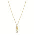 Fashion Gold Plated Logo Pearl Necklace LJ2208