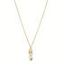 Fashion Gold Plated Logo Pearl Necklace LJ2208 - фото #1