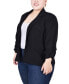 Фото #3 товара Plus Size Long Sleeve Scuba Crepe Jacket