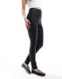 Фото #1 товара Vila coated leggings with zip back in black