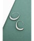 ფოტო #2 პროდუქტის Crescent Moon Thread Drop Earrings in Silver
