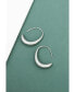 ფოტო #2 პროდუქტის Crescent Moon Thread Drop Earrings in Silver