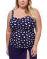 Profile By Gottex Light As A Feather Sweetheart Tankini Top Women's Blue 24W - фото #1