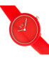 Фото #2 товара Часы Crayo Blade Red Leatherette Strap Watch 37mm