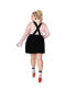 ფოტო #2 პროდუქტის Plus Size A-Line Pinafore Skirt