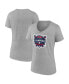 Фото #2 товара Women's Heathered Gray Ole Miss Rebels 2022 NCAA Men's Baseball College World Series Champions Official Logo V-Neck T-shirt