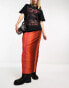 Фото #8 товара Daisy Street maxi mesh skirt in warm ombre with bow detail