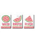 Фото #1 товара Sweet Watermelon - Fruit Wall Art 7.5 x 10 in - Set of 3 Signs Wash Brush Flush