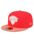 ფოტო #1 პროდუქტის Men's Red, Peach New York Knicks Tonal 59FIFTY Fitted Hat
