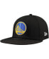 Фото #1 товара Men's Black Golden State Warriors Blackout Shadow Logo 59FIFTY Fitted Hat