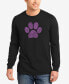 Фото #1 товара Men's Xoxo Dog Paw Word Art Long Sleeves T-shirt