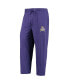 Men's Purple, Heathered Charcoal Distressed ECU Pirates Meter Long Sleeve T-shirt and Pants Sleep Set