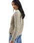 Фото #2 товара Superdry slouchy stitch roll neck knit in Soft Beige Marl