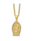 ფოტო #1 პროდუქტის Crystal Our Lady of Guadalupe Pendant Curb Chain Necklace