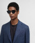 Фото #4 товара Men's 100% Herringbone Linen Slim Fit Suit Jacket
