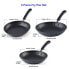 Фото #3 товара Professional Hard Anodized Nonstick Saute Fry Omelet Pan 3 Piece Set, 8"/9.5"/12"