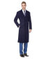 Men's Knee Length Wool Blend Three Button Long Jacket Overcoat Top Coat