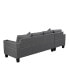 L-Shaped Sectional Sofa Set with Chaise Lounge