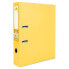 LIDERPAPEL Lever arch file folio documents PVC lined with rado spine 75 mm yellow metal compressor